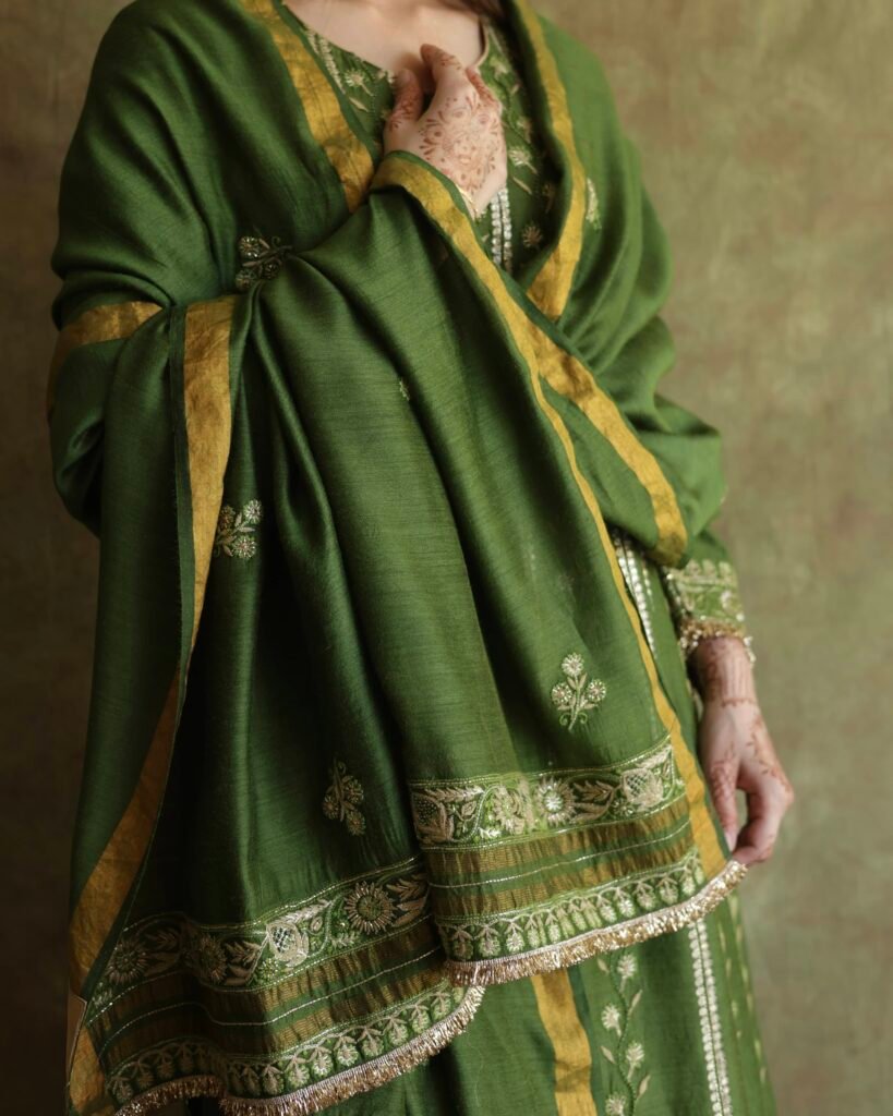 Roheen Moonga Silk Chikankari Anarkali 2