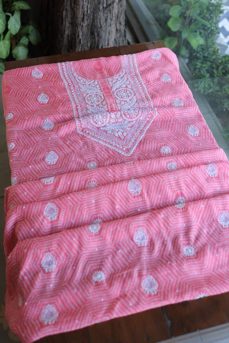 Muslin Chikankari Kurta Fabrics