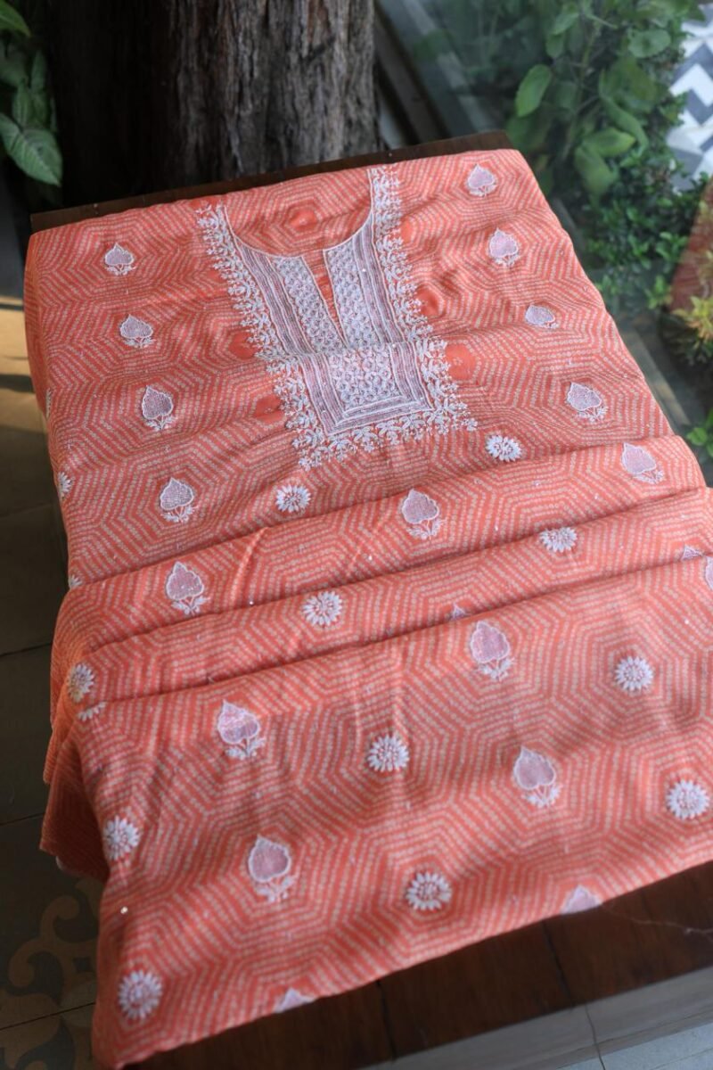 Muslin Chikankari Kurta Fabrics